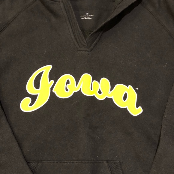 Iowa Hawkeyes Hooded Sweatshirt Black Gold - Picture 7 of 8